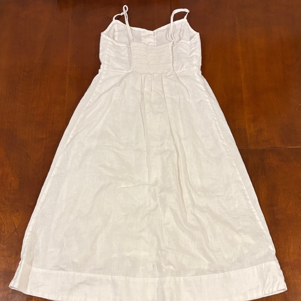 Madewell Linen-Cotton Cami Button-Front Midi Dress - Like New - Picture 9 of 15